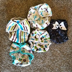 5 Cloth Diaper Covers (waterproof shell)